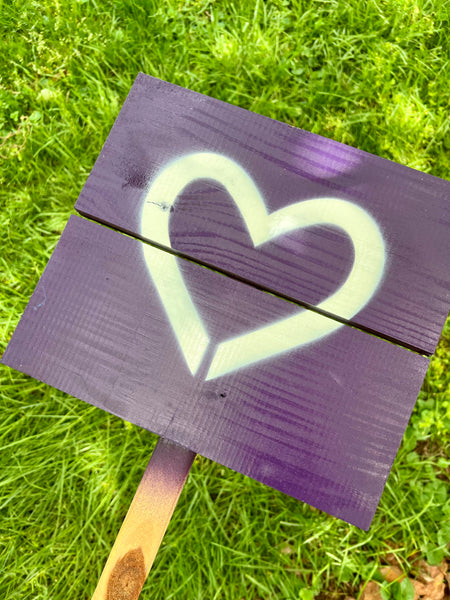 Yard sign - Dark Purple with white