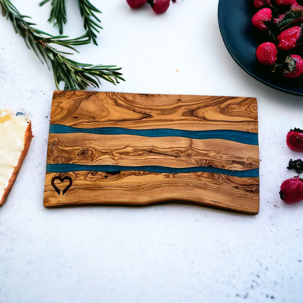 Charcuterie board - large olivewood with resin inlay