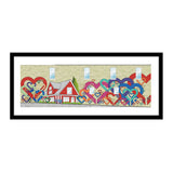 Rustic Love Hearts and Home Mural Print