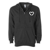 Zip Hoodie - charcoal gray heather