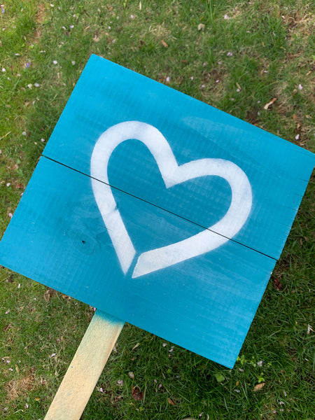 Yard sign - Lagoon and you pick your heart color