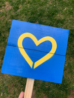 Yard sign - Royal Blue and you pick your heart color